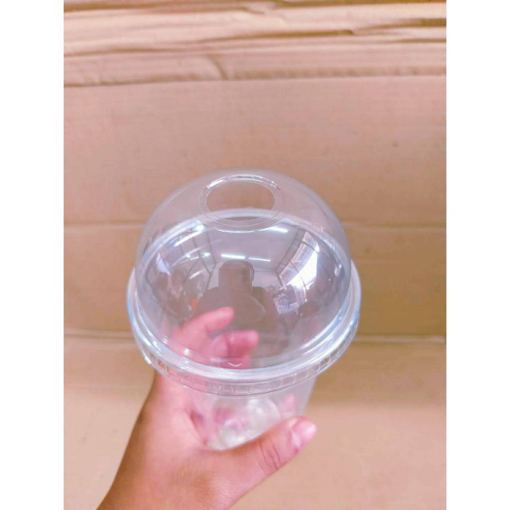 แก้ว PET 22 ออนซ์ ปาก 98 mm. แก้วอย่างเดียว แก้วพร้อมฝา โดม,ฮาฟ,ยกดื่ม ยี่ห้อKK CUP ยกลัง 1,000 ชุด - Image 3
