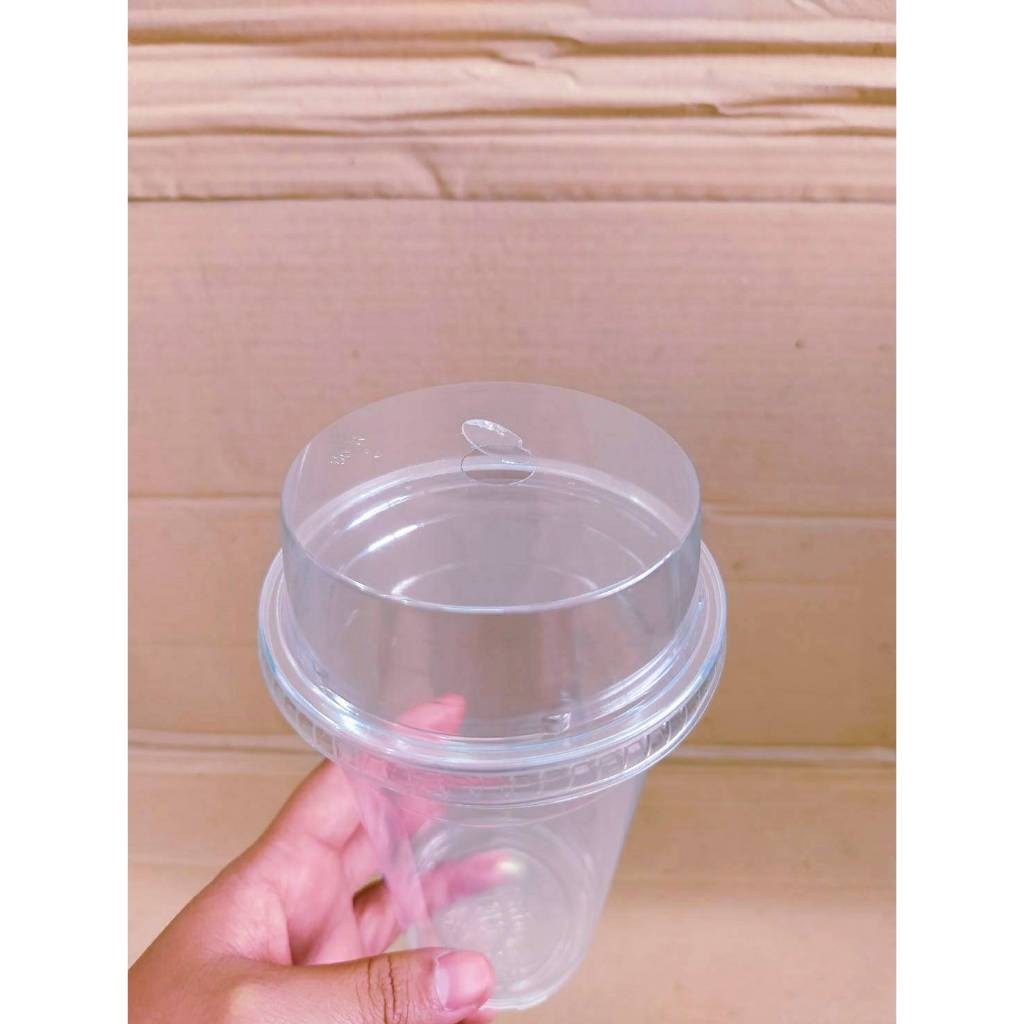 แก้ว PET 22 ออนซ์ ปาก 98 mm. แก้วอย่างเดียว แก้วพร้อมฝา โดม,ฮาฟ,ยกดื่ม ยี่ห้อKK CUP ยกลัง 1,000 ชุด - Image 4
