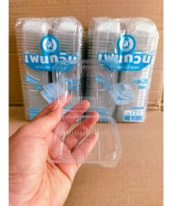 กล่องใส PG - K3 (PET) ยี่ห้อเพนกวิน ฝาล็อค ไม่เป็นไอน้ำ ยกลัง 3,000 ชิ้น