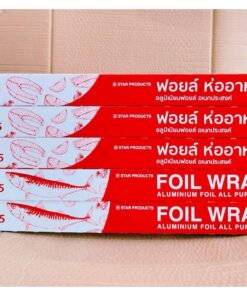 (ชุดละ 5 แพค) ฟอยล์ห่ออาหาร อลูมิเนียมฟอยล์อเนกประสงค์ 45cmx7.5mยี่ห้อ Star products