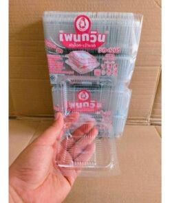 กล่องใส PG - 00S (PET) ยี่ห้อเพนกวิน ฝาล็อค ไม่เป็นไอน้ำ ยกลัง 3,000 ชิ้น