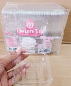 กล่องใส PG - 24 (PET) ยี่ห้อเพนกวิน ฝาล็อค ไม่เป็นไอน้ำ ยกลัง 1,800 ชิ้น