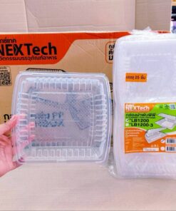 Alternative view of กล่องข้าวพลาสติก กล่องอาหารพลาสติก 1 ช่อง ฝาพับ 1000 ml. LB-1200 ยกลัง 200 ชิ้น ยี่ห้อNEXTECH