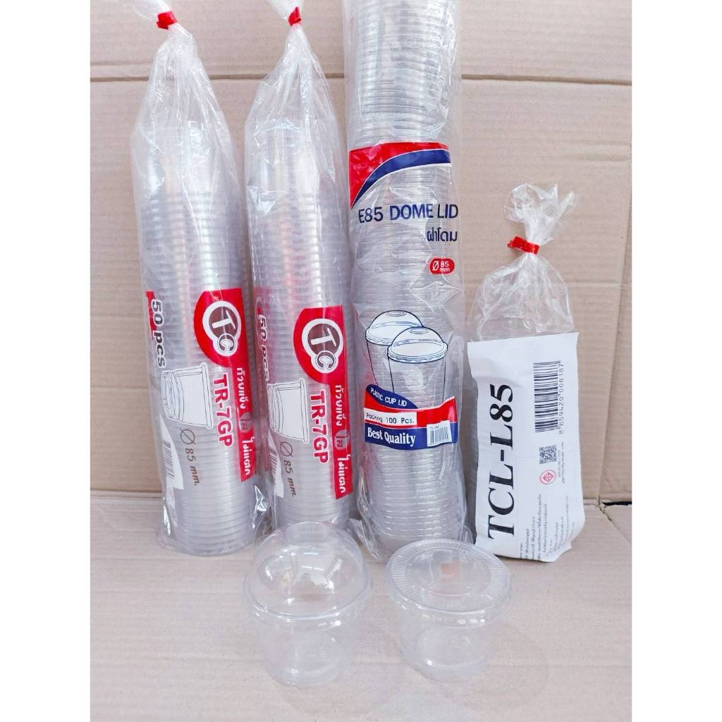 ฝาเรียบ - ฝาโดม ปาก 85 mm. ไม่เจาะรูู ปิดถ้วยพลาสติก ยี่ห้อTC (ยกลัง) 2,000 ชิ้น - Image 5
