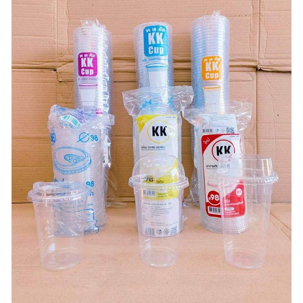 ฝาแก้วพลาสติก ฝา โดม,ฮาฟ,ยกดื่ม ปาก 98 mm. ยี่ห้อKK CUP , YYE ยกลัง 1,000 ชิ้น - Image 5